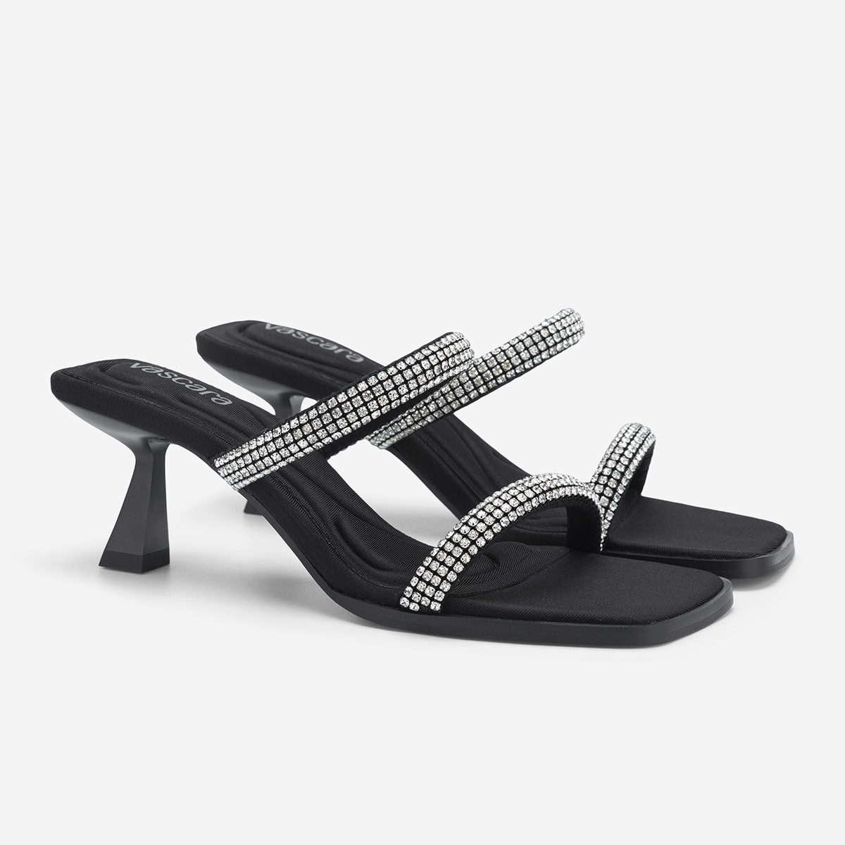 Vascara Guốc Mules Quai Đính Đá Pha Lê - GNN 0221