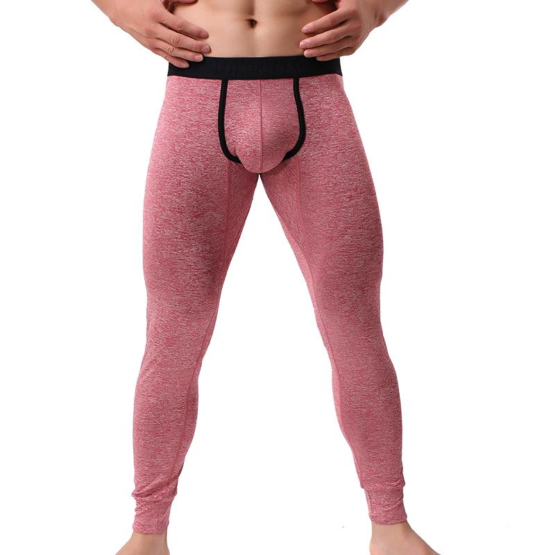 Nam Quần Lót Sinh Nhiệt Đáy Ngủ Đáy Gợi Cảm Bugle Túi Thể Dục Quần Legging Quần Chặt Quần Lót Váy Ngủ Dài Johns