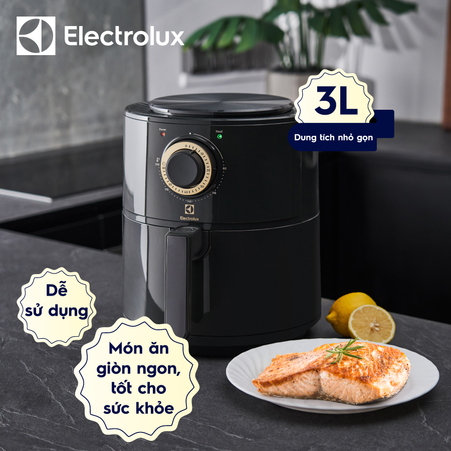 Nồi chiên không dầu Electrolux 3L Explore 6 E6AF1-220K, Món ngon không cần dầu, dễ dàng vệ sinh [Hàng chính hãng]