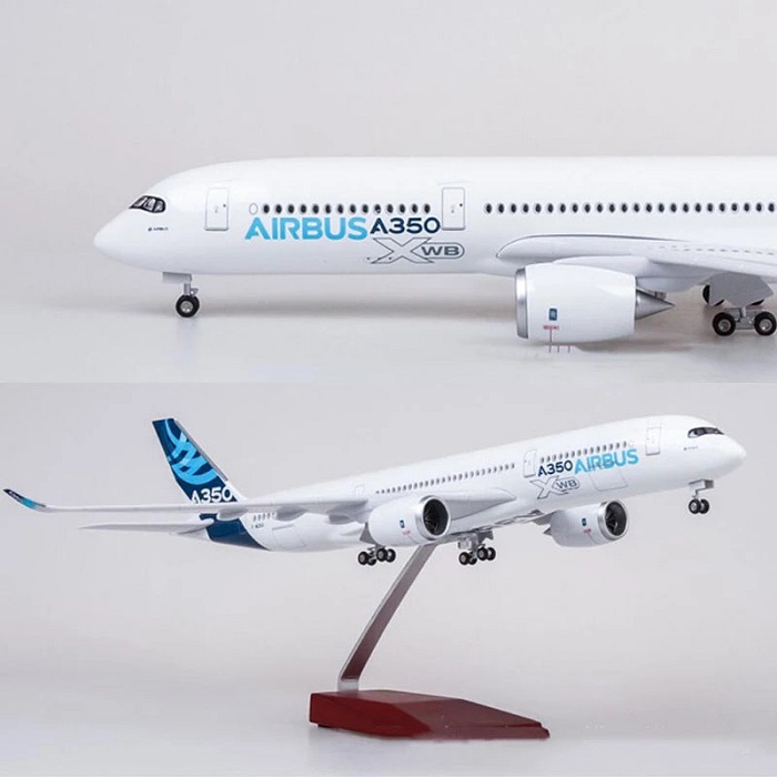 Mô hình máy bay Airbus A350 XWB 47cm có bánh xe và đèn led