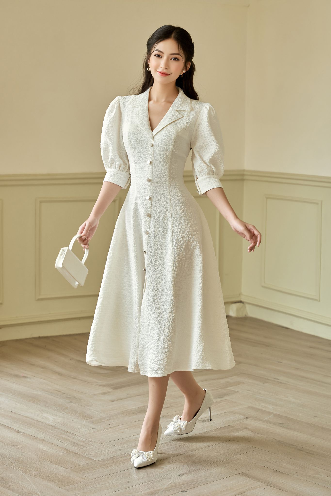 OLV - Đầm Yetty Sleeve Button Dress