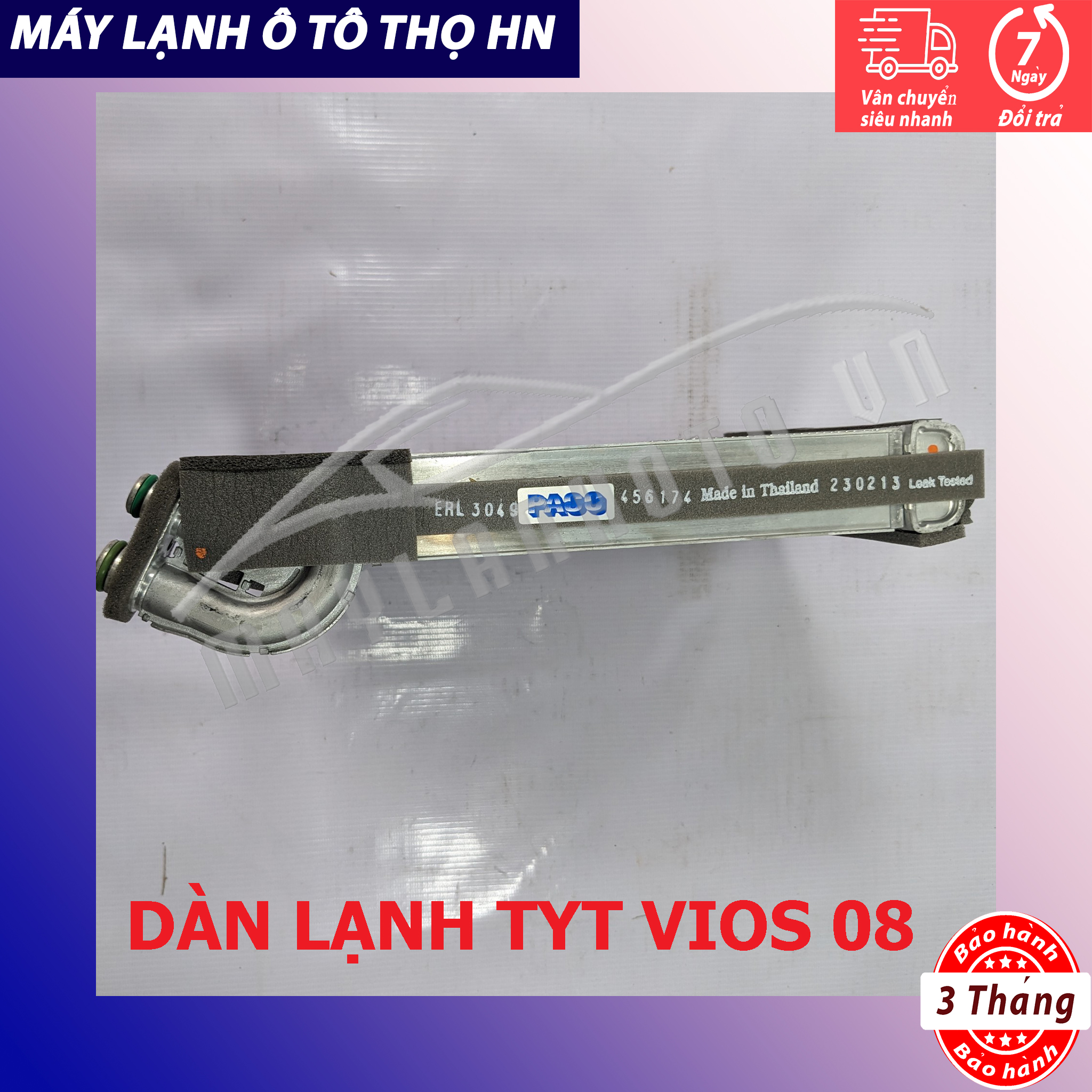 Dàn (giàn) lạnh Toyota Vios 2008 Hàng xịn Thái Lan (hàng chính hãng nhập khẩu trực tiếp)