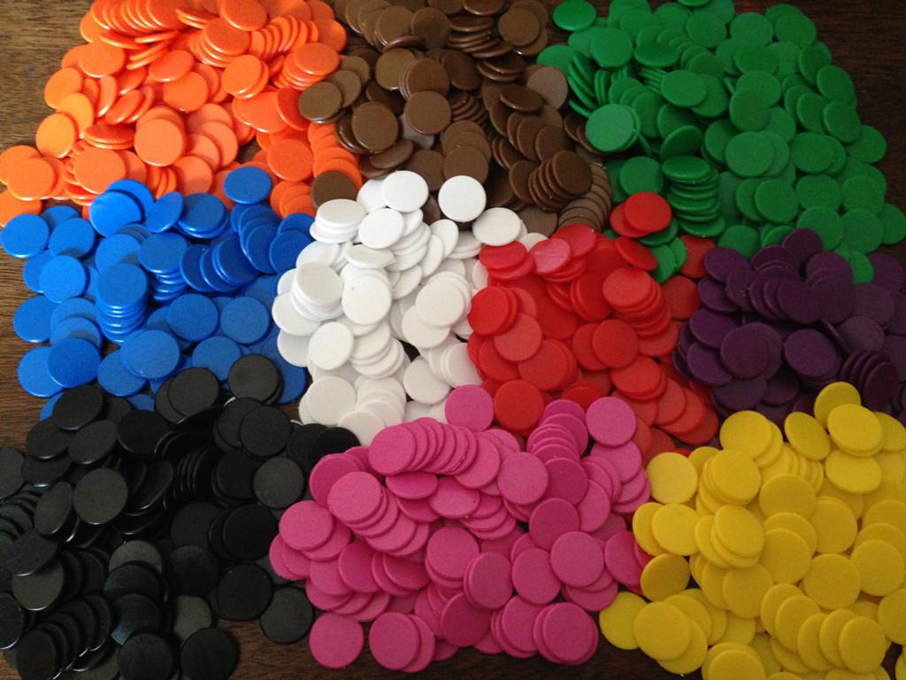 200X18 Mm Nhựa Quầy Board Game Tiddly Winks Trợ Giảng Vàng Xanh Dương