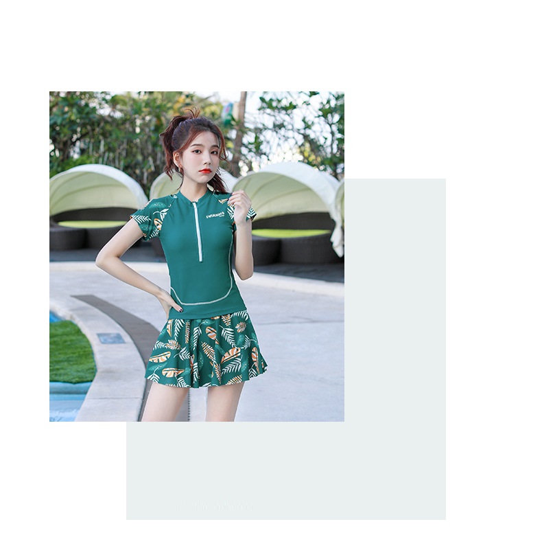 Bộ bơi đi biển ngắn tay xuất Hàn chống tia UV Hàng cao cấp - Mã 11024
