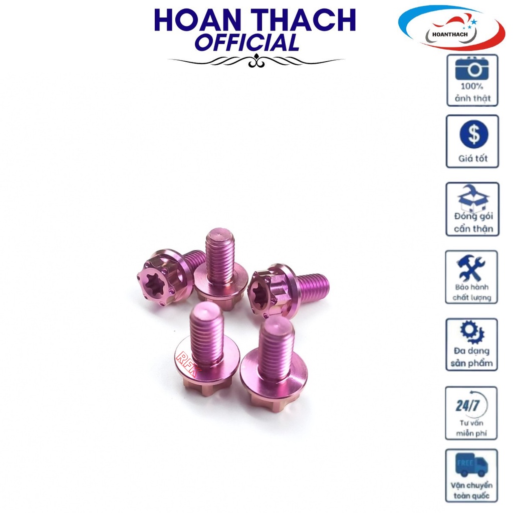 Ốc 8L10 Titan Hồng Đầu Salaya dùng cho nhiều dòng xe SP017500 ( giá 1 con)