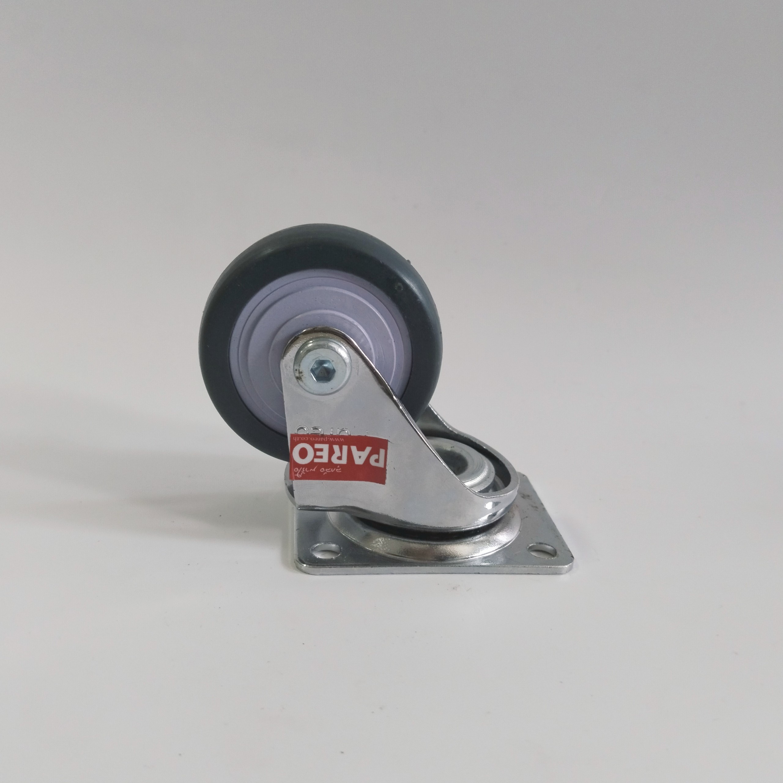 Bánh xe đẩy cao su tổng hợp xám tải nhẹ càng xoay 360 độ - 50-65-75mm - Happy Move Thái Lan