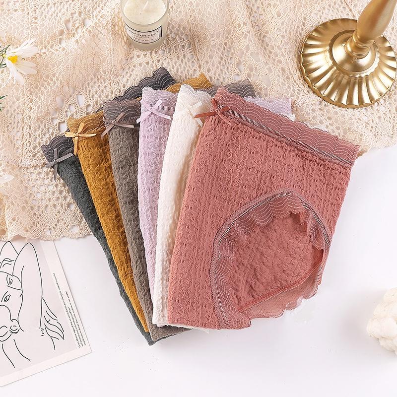 Set 10 quần lót nữ cotton viền ren điệu đà QLN39