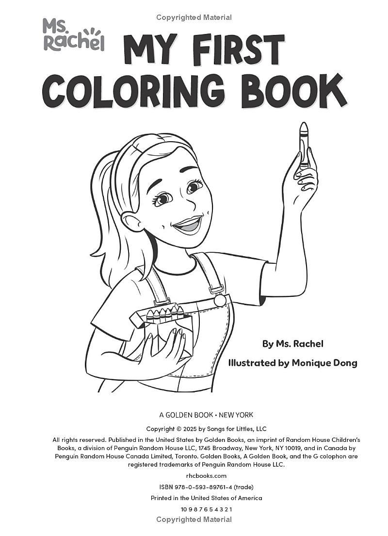Sách ngoại văn: Ms. Rachel - My First Coloring Book