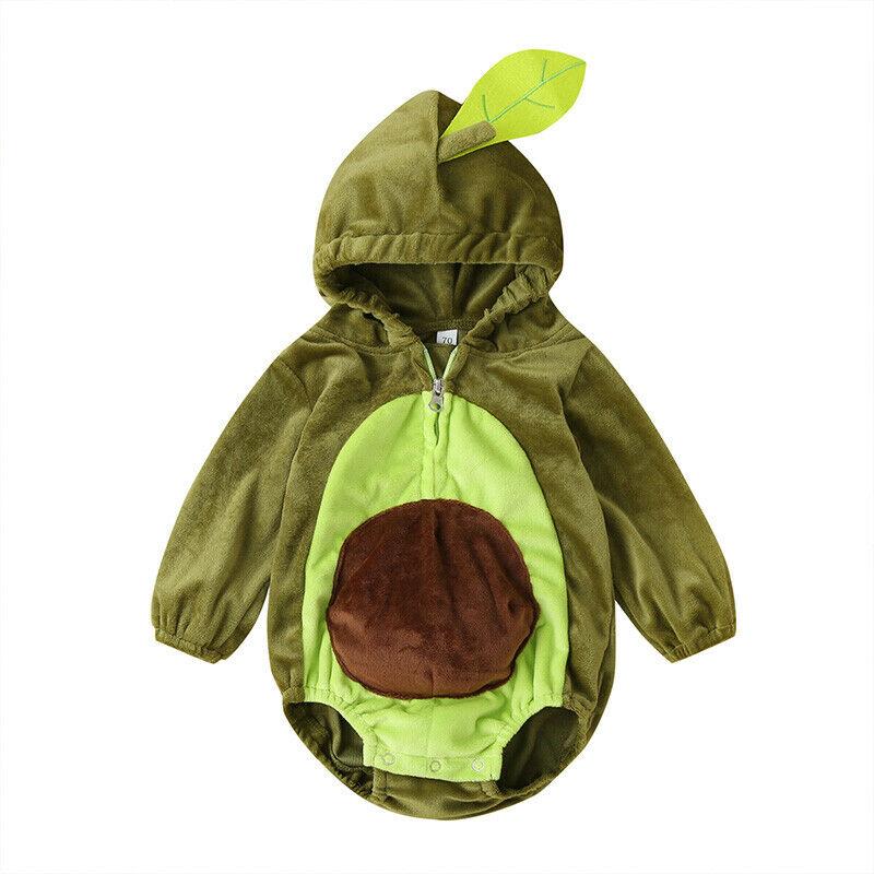 Ma & Bé 6-24M Mùa Đông Ấm Áp Cho Trẻ Sơ Sinh Sơ Sinh Bé Trai Gái Rompers Hoạt Hình Bơ Tay Dài Sang Trọng áo Liền Quần Áo Thu Đông Bé Trang Phục