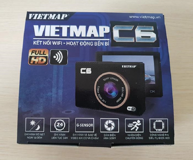 Camera hành trình Vietmap C6 Wifi xem qua điện thoại - Hàng Chính Hãng