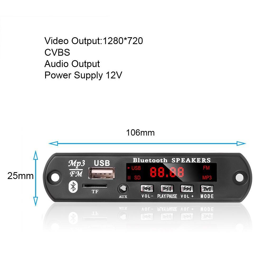Mô Đun Bảng Mạch Khuếch Đại Âm Thanh Bluetooth Không Dây 12v Mp3 Wma 2x15 / 25w Kèm Điều Khiển Từ Xa