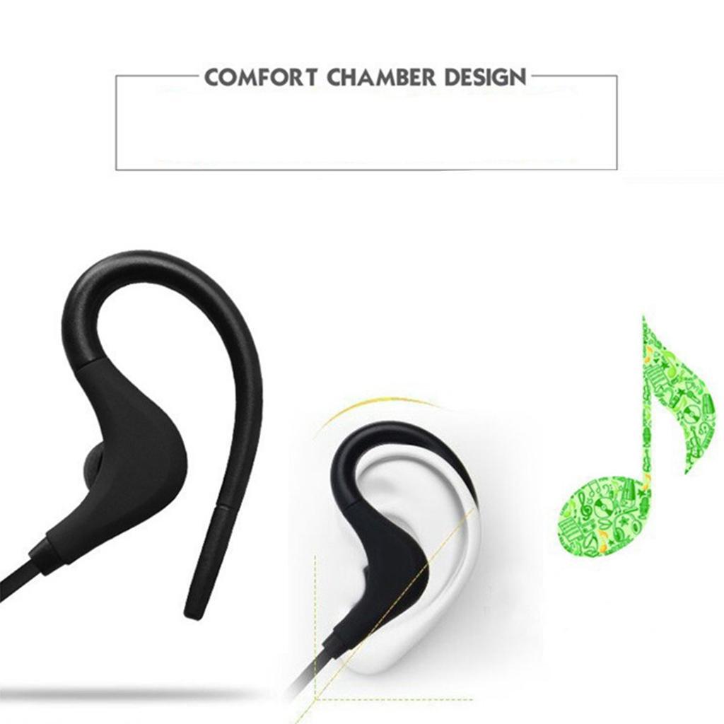 Bluetooth Earphones Sports Headset Earbuds with Noise Cancelling Black