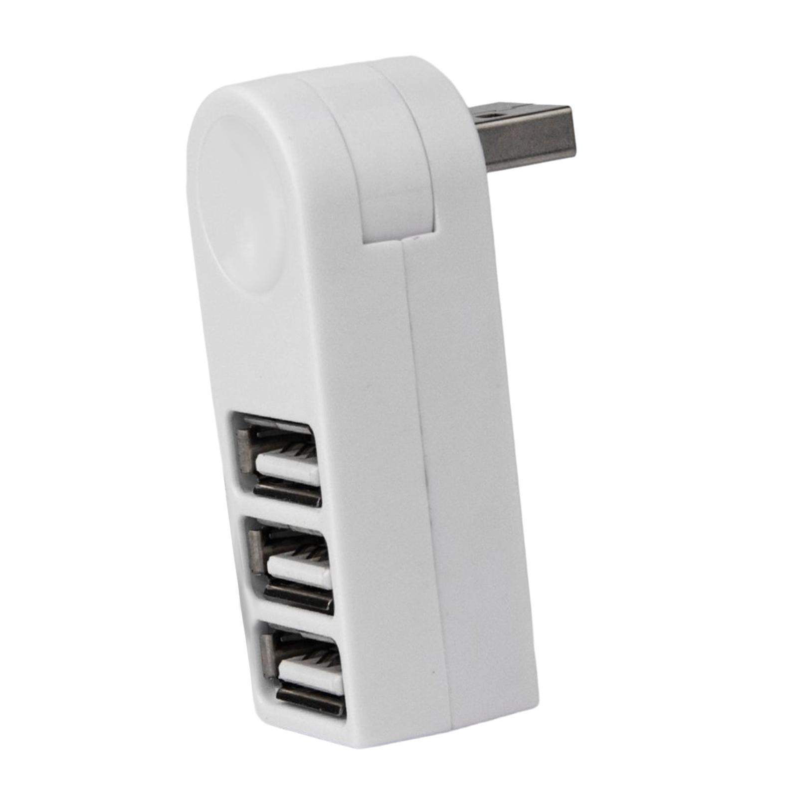 3 Port USB 2.0 Hub 270 Degree Rotatable USB Docking Station for PC Laptop Phones