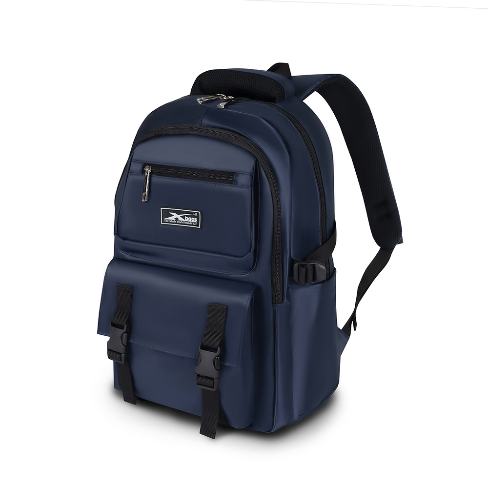 Balo học sinh chống nước cao cấp Xbags Dark Blue – Balo trung học năng động, nhiều ngăn tiện lợi, xanh đen cá tính XB3202