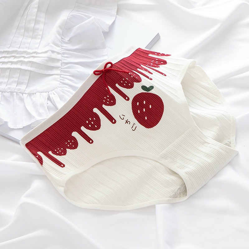 Combo 5 quần lót nữ gân tăm xuất Nhật - quần lót nữ quả dâu chất cotton siêu mát