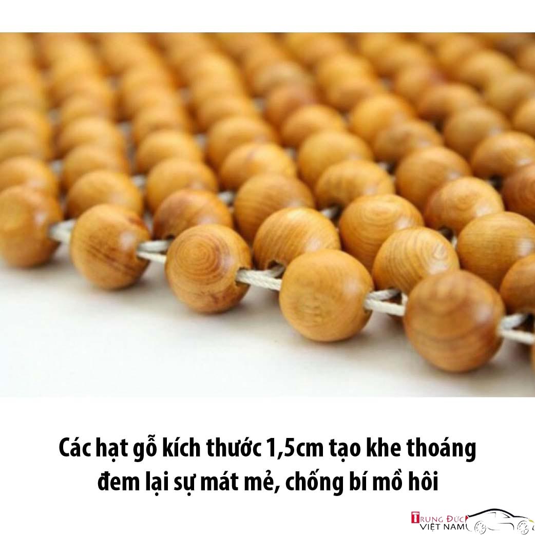 Lót ghế hạt gỗ Ô tô TD - HG102 cao cấp - Hàng Chính Hãng - Quà Tặng Cây Thông Thơm Treo Xe