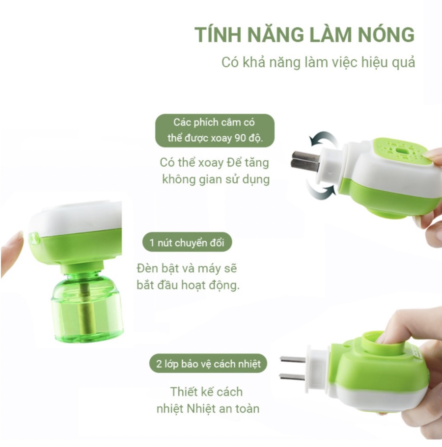 Đèn Xông Tinh Dầu Đuổi Muỗi 2-A11-L1-311-2021 - Tặng 2 chai tinh dầu