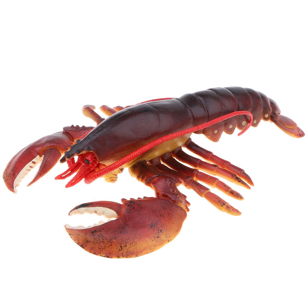 Plastic Ocean Animal Model Figurine Kids Toy Gift Home Decor Red Lobster