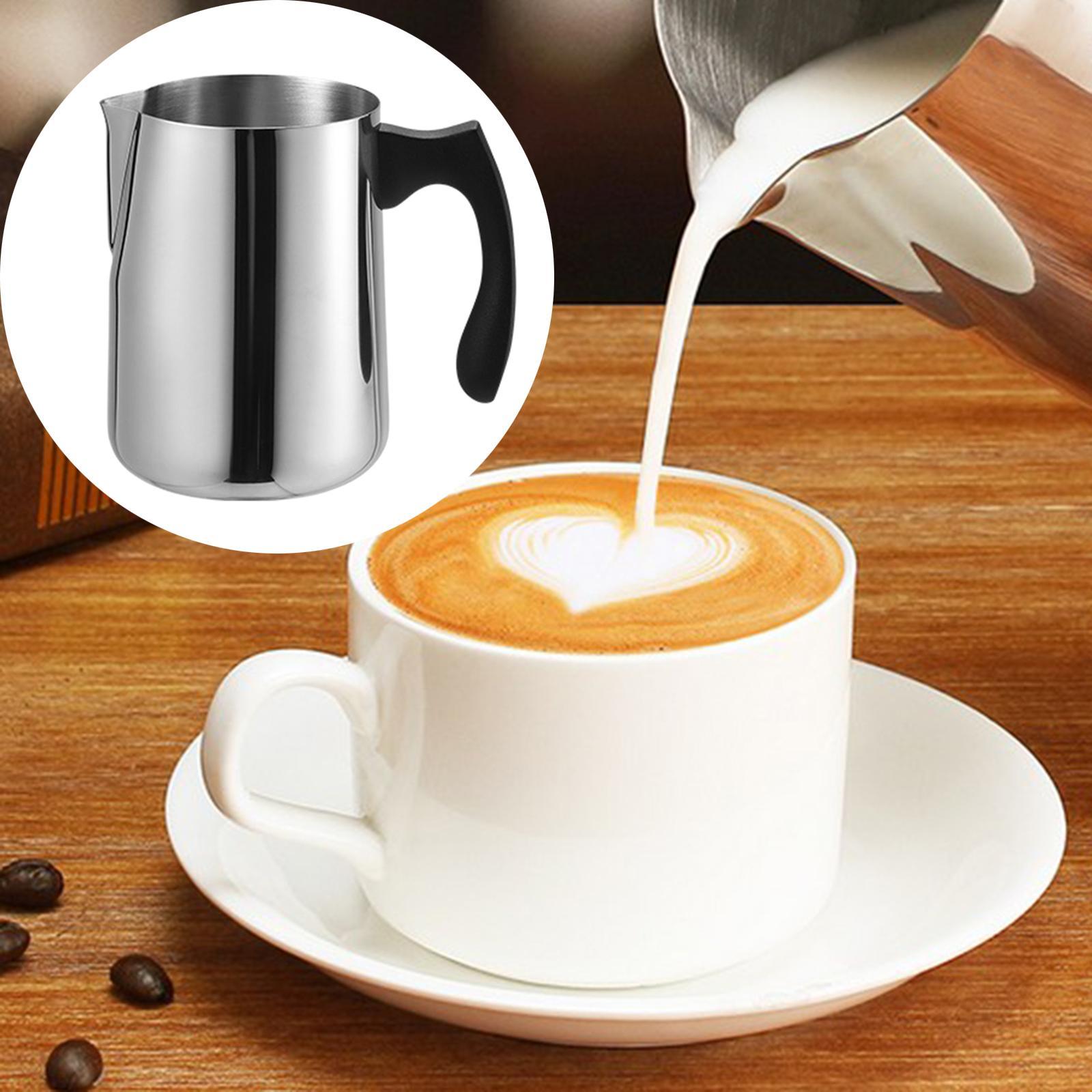 2pcs Kitchen Stainless Steel Milk Frothing Pitcher Jug Coffee Frother Cup