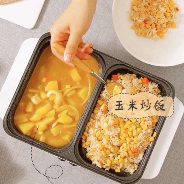 Bếp Lẩu Nướng 2 Trong 1 Đa Năng Hàn Quốc, Nồi Lẩu Nướng 2 Ngăn Mini