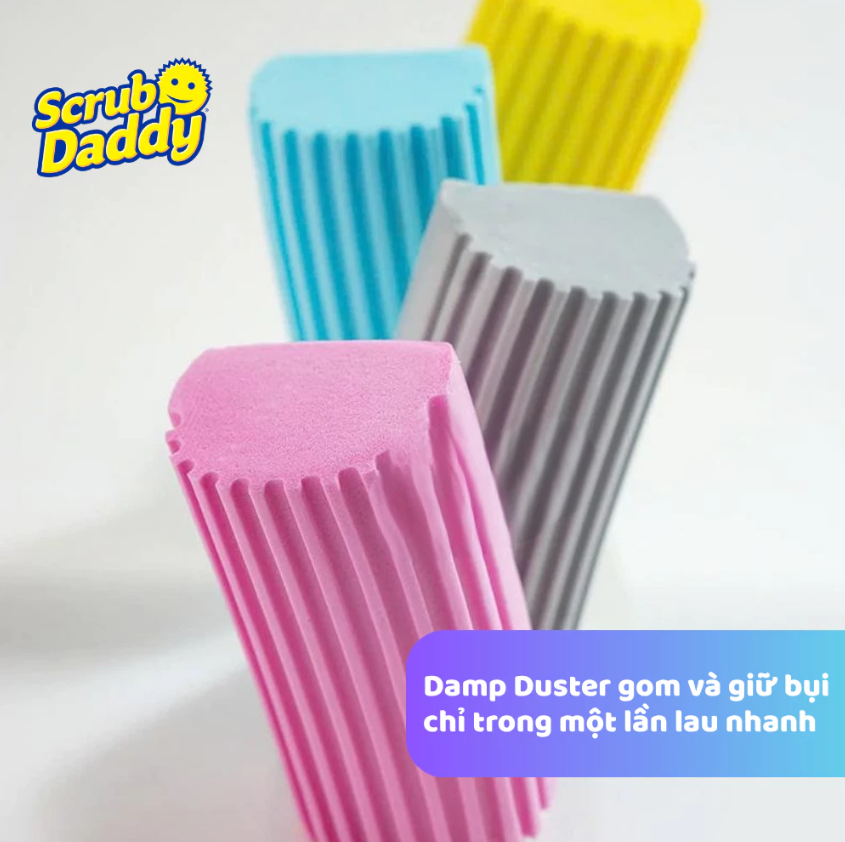 Miếng bọt biển lau bụi mọi ngóc ngách Damp Duster - miếng xốp lau chùi đa năng