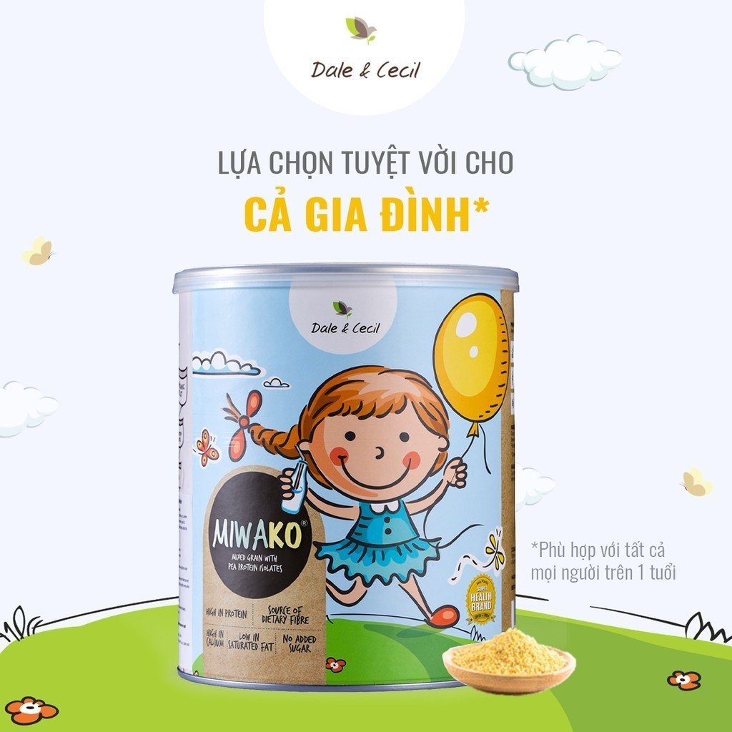 [Mua 1 Hộp Tặng 1 Hộp 700g] Sữa Hạt Hữu Cơ Miwako Hộp 700g Vị Gạo, Đạm Lành Dễ Uống Date T3/2024