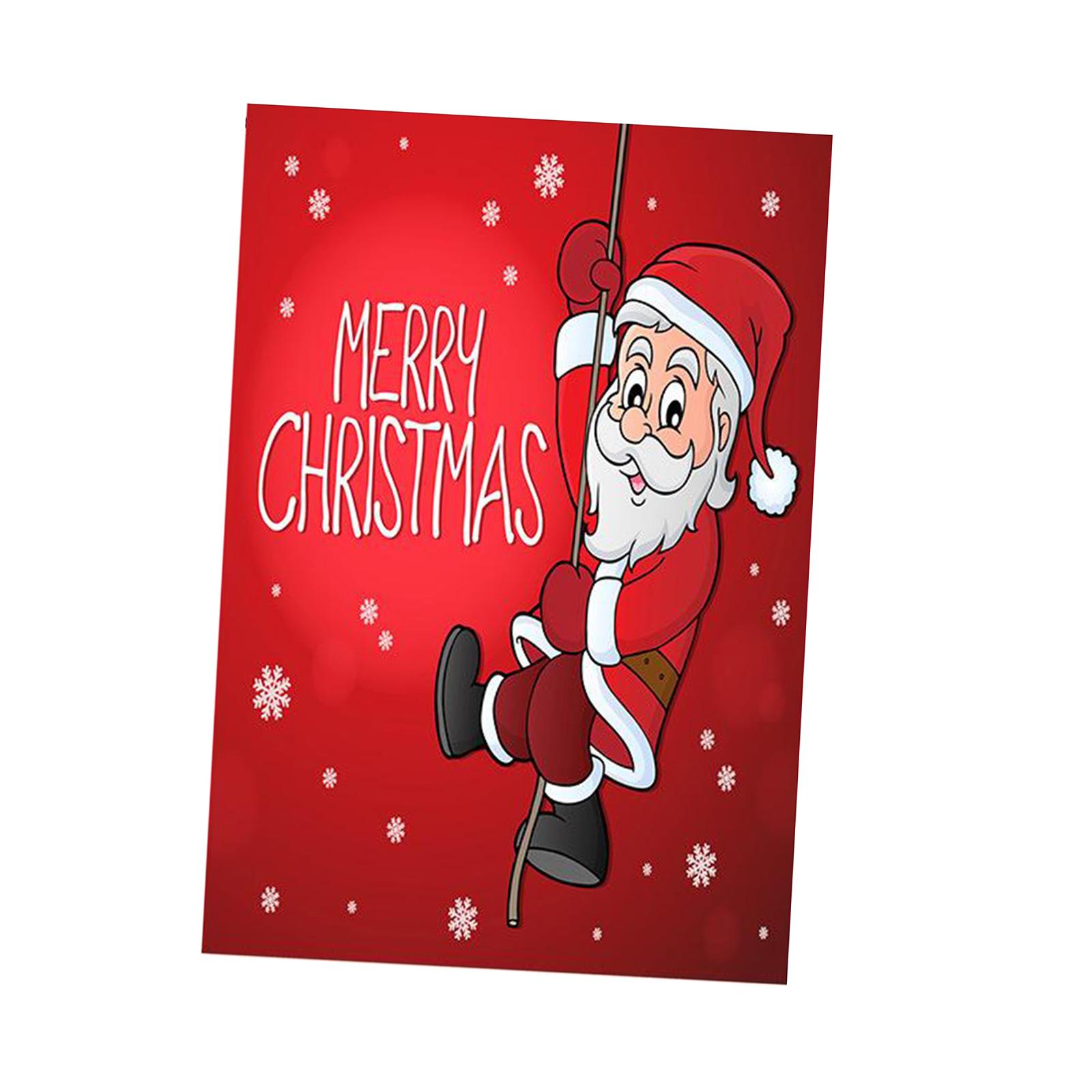 Outside Garden Yard Lawn Banner Flag Christmas Santa Flag