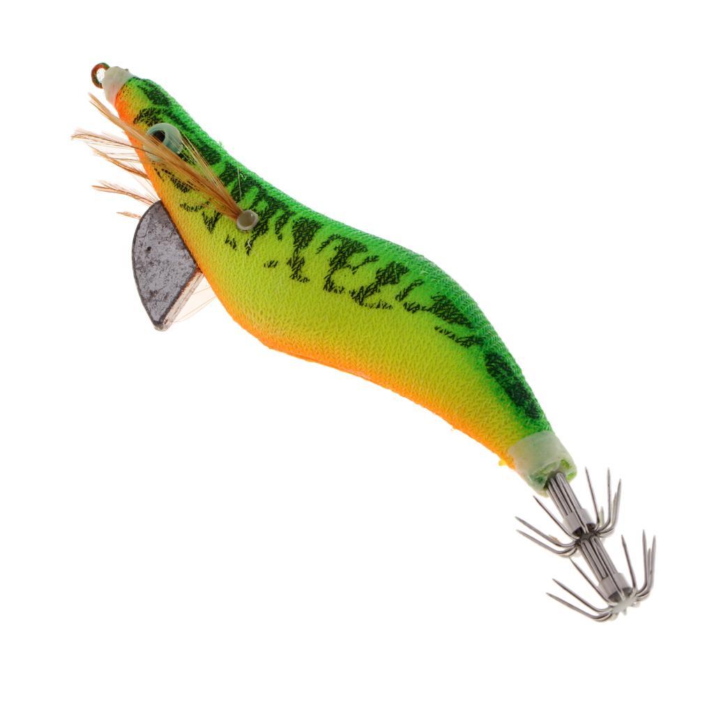 2-4pack 3.0# Squid Jigs Luminous Fishing Lures Artificial Baits Shrimp Color A