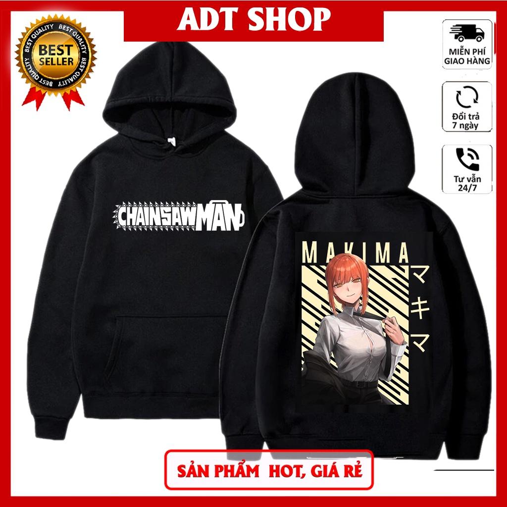 Áo Hoodie Chainsaw man, in hình anime chainsaw man, denji, power, aki, makima giá rẻ