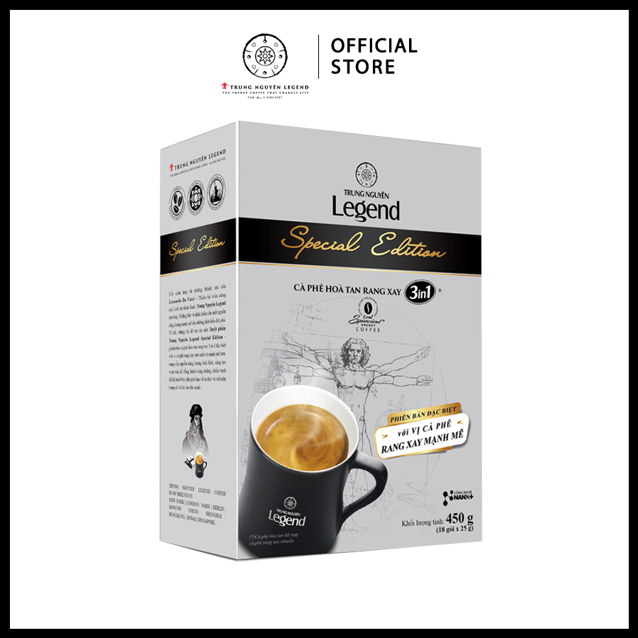 Hình ảnh Trung Nguyên Legend - Cà phê hoà tan rang xay 3in1 Special Edition - Hộp 18 gói x 25gr