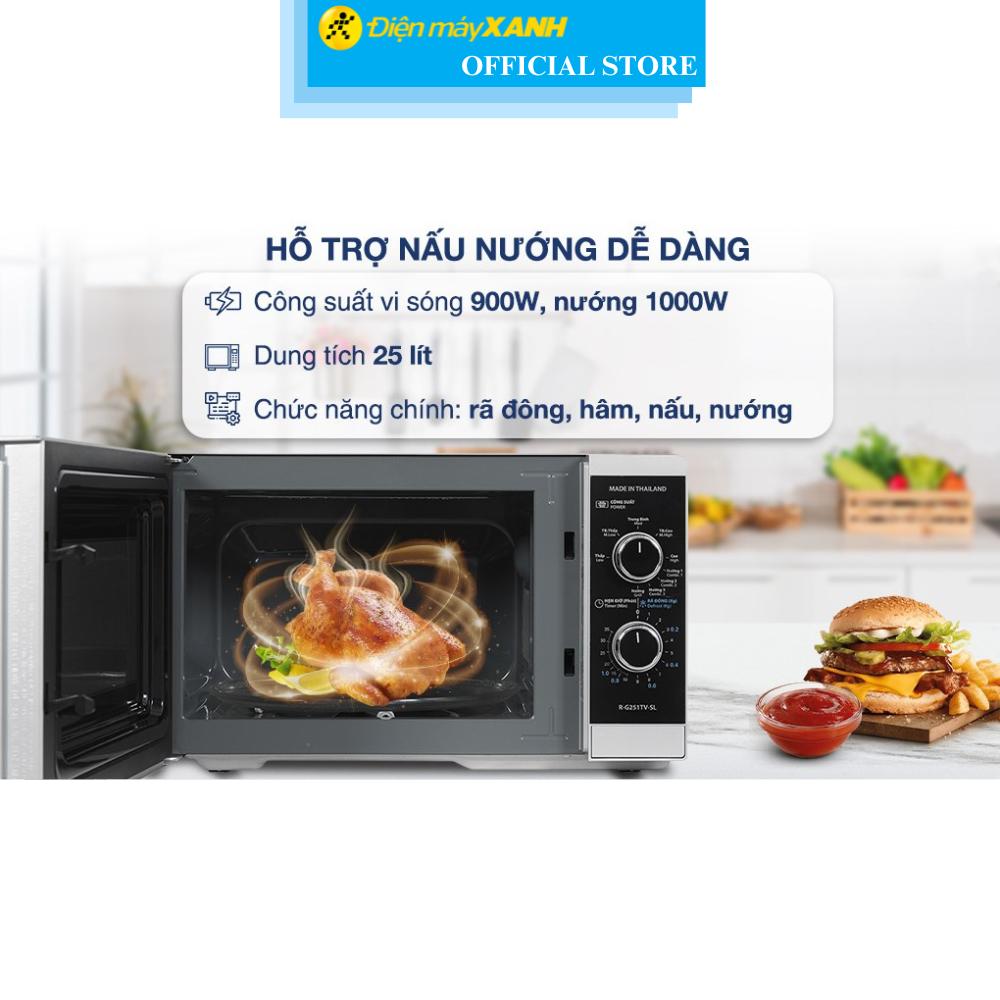 Lò vi sóng có nướng Sharp R-G251TV-SL 25 lít  - Hàng Chính Hãng