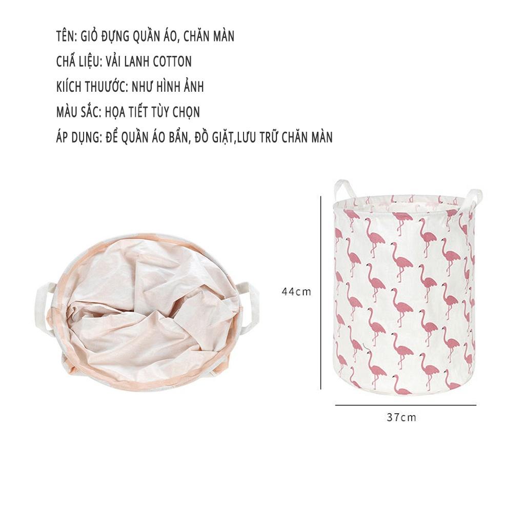 Giỏ Đựng Quần Áo Bẩn Hộ Gia Đình Lớn Giỏ Đựng Đồ Giặt Vải Có Thể Gập Lại Chống Nước