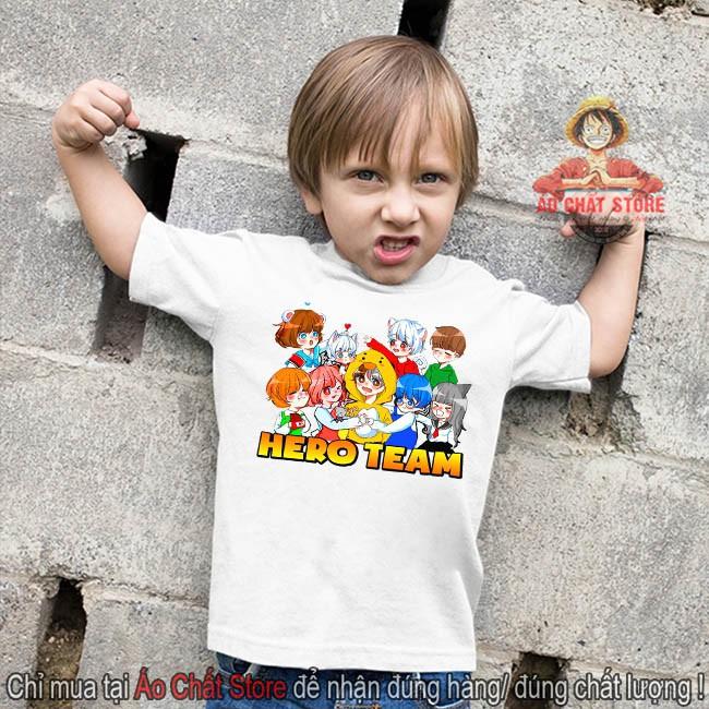 BST Áo Hero Team Đầy Đủ Nhân Vật Đẹp | Áo Thun Mini World Toàn Thành Viên Hero Team MC22