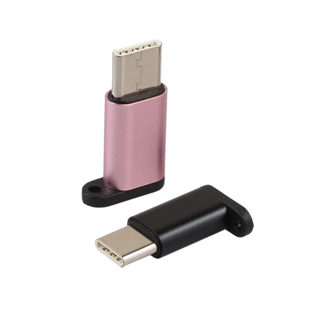 USB Type C Adapter , Aluminum USB C Male to Micro USB Female Convert Connector with Keychain Hole for Samsung Galaxy S8 New Macbook Pixel XL Nexus 5X 6P Nintendo Switch