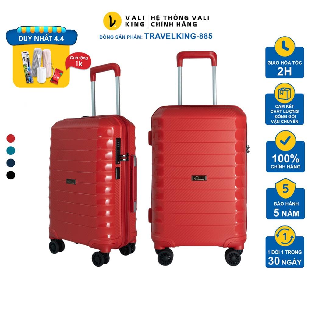 Vali kéo du lịch cao cấp TRAVELKING-885 kích thước 20, 24 inch chính hãng Hùng Phát - Bảo hành 5 năm