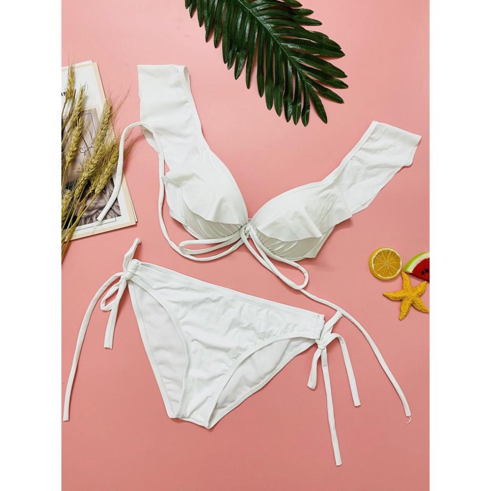 freeship Bikini hai mảnh trắng sexy cạp thấp mặc đi biển đi bơi ( Hàng loại 1)