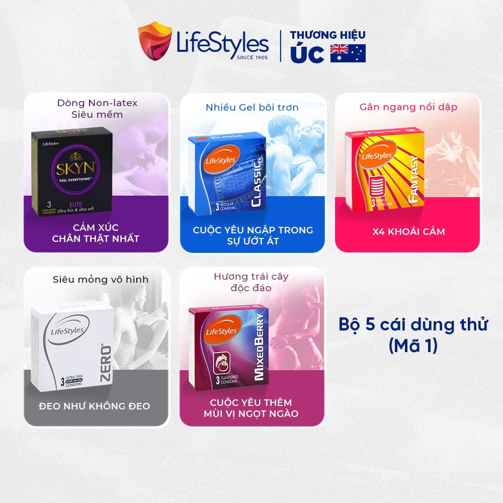 Bao Cao Su Gân Gai, Kéo Dài Thời Gian, Siêu Mỏng, Siêu Mềm Nhiều Gel Lifestyles Cao Cấp