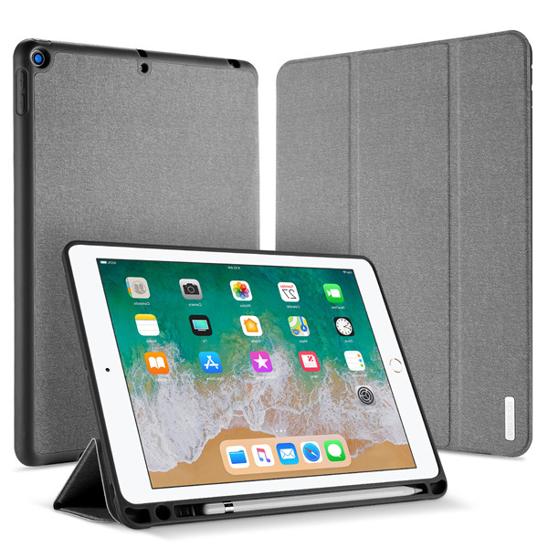 Bao da chống sốc kèm khay đựng bút cho Apple iPad New 9.7 thương hiệu DUX DUCIS Domo Series cao cấp - Hàng nhập khẩu.