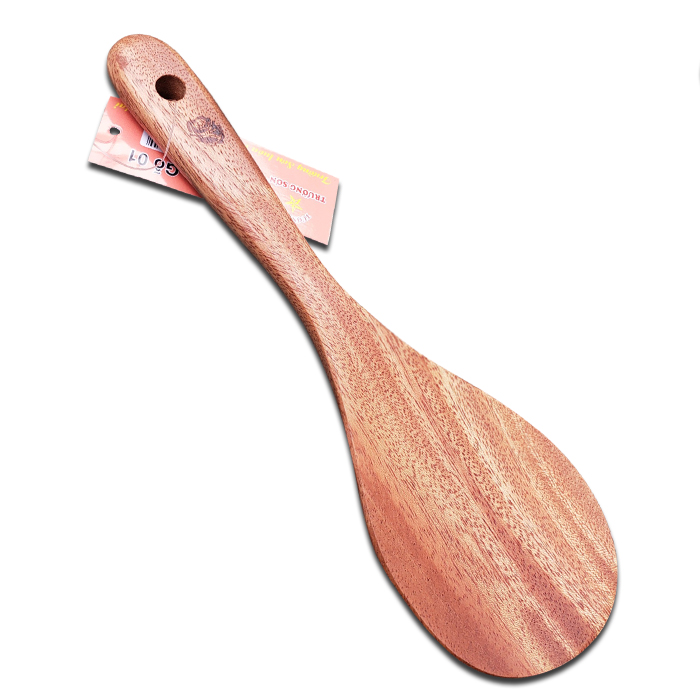 Vá Xới Cơm Gỗ Xà Cừ Cỡ Nhỏ - Vá Gỗ S1 - Đồ Gỗ Nhà Bếp Thương Hiệu Trường Sơn
