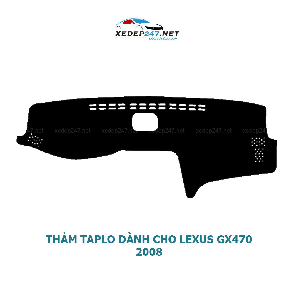 Thảm Taplo dành cho xe Lexus GX470 2008 mẫu mới chất liệu Nhung, da Carbon, da vân gỗ