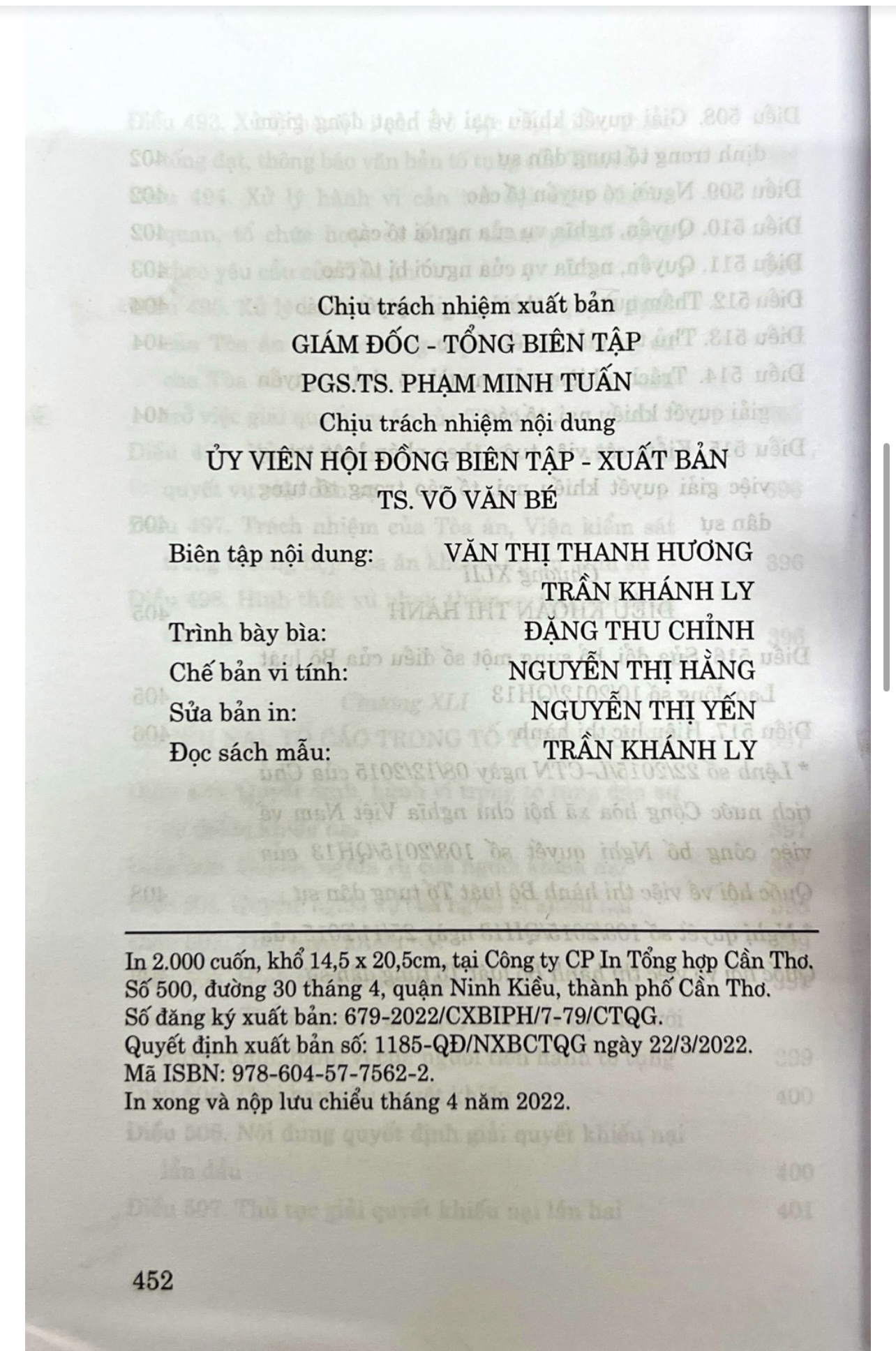 Bộ LUẬT TỐ TỤNG DÂN SỰ