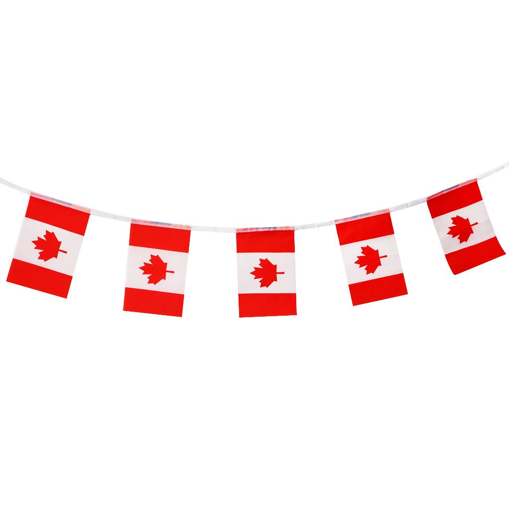 Canada Cờ Dây Lá Cờ Cho Thể Thao Thanh Trang Trí Tiệc 5.5M