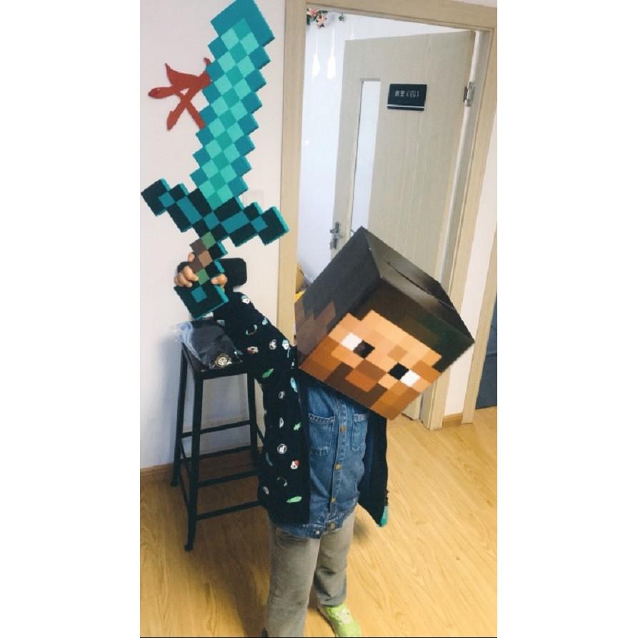 Đaầu hóa trang steve đào than minecraft