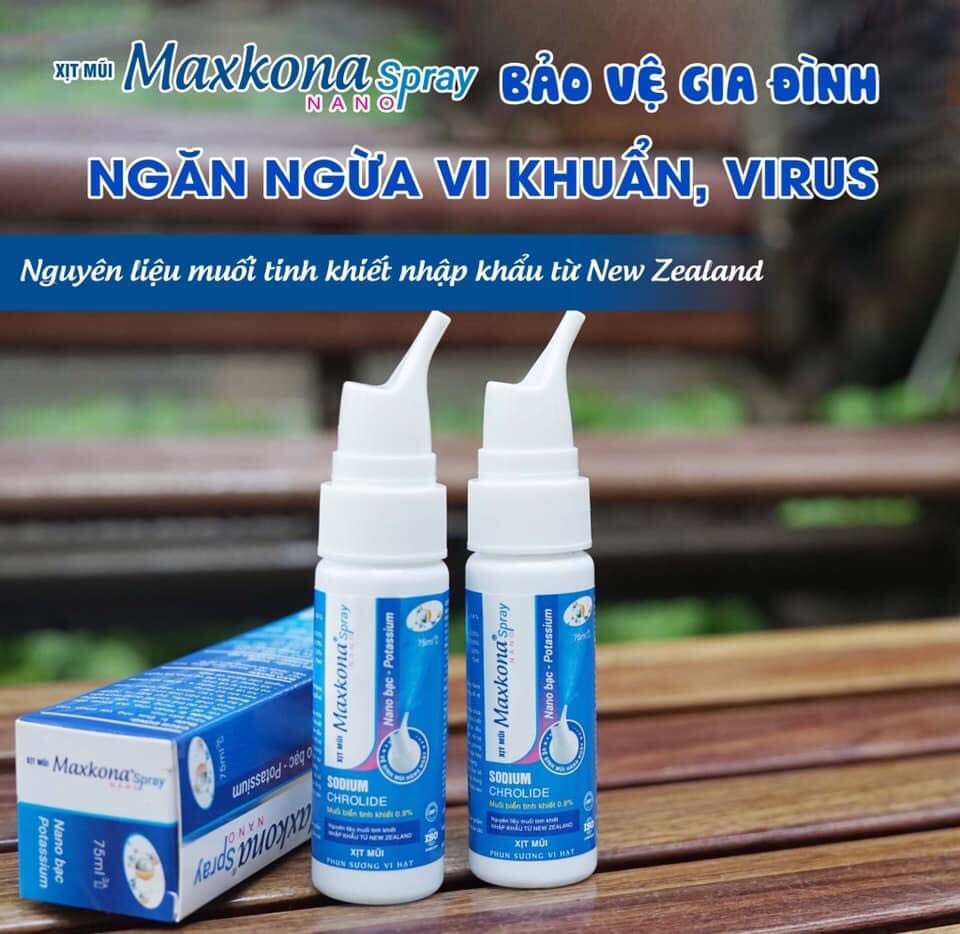 Xịt mũi Maxkona Spray Nano Xanh