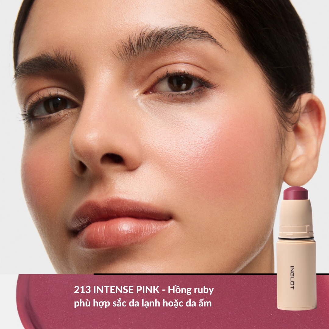 Má Hồng Kem Đa Năng Dạng Thỏi Thuần Chay Căng Bóng Rạng Rỡ Bền Màu Cream Stick Blush Inglot (6,2 g)