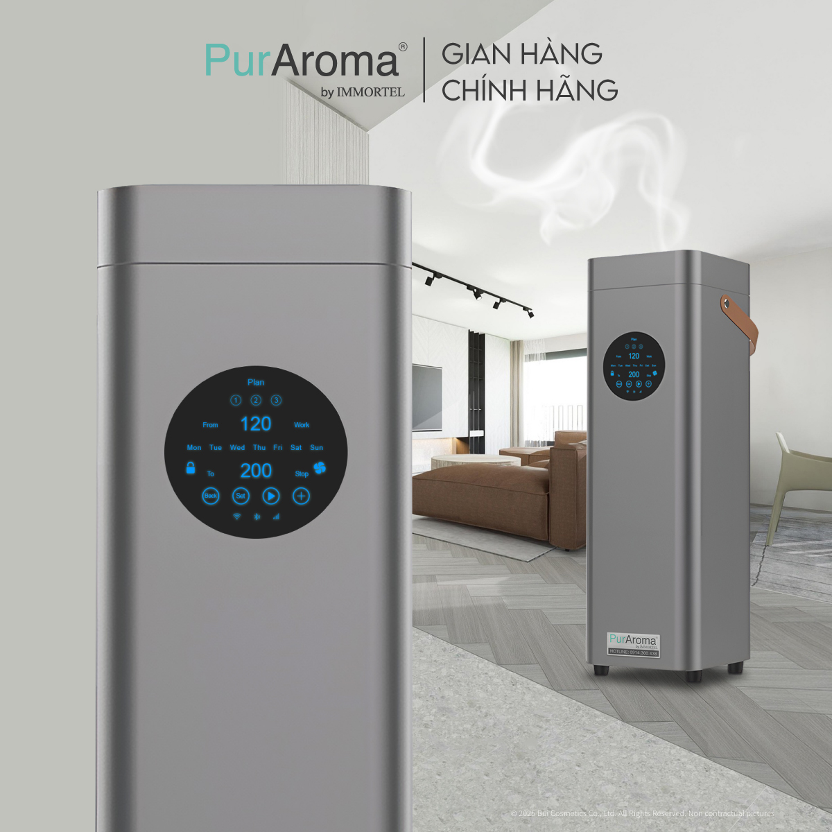 Máy Khuếch Tán Công Nghiệp PurAroma PRO T - Công Nghệ Phun Sương Lạnh Nano Siêu Mịn