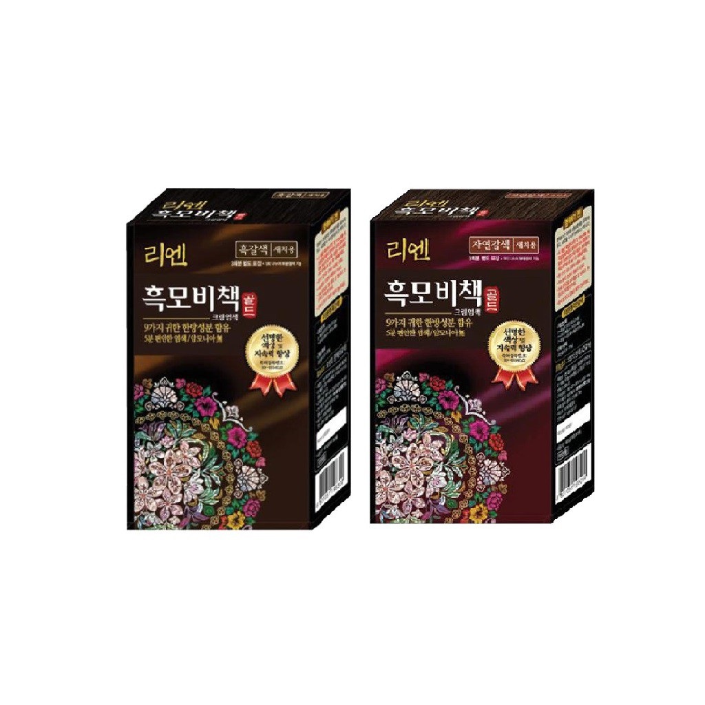 Kem nhuộm tóc phủ bạc thảo mộc cao cấp Reen HEUKMOBICHEAK ORIENTAL 90gr Nâu Sẫm