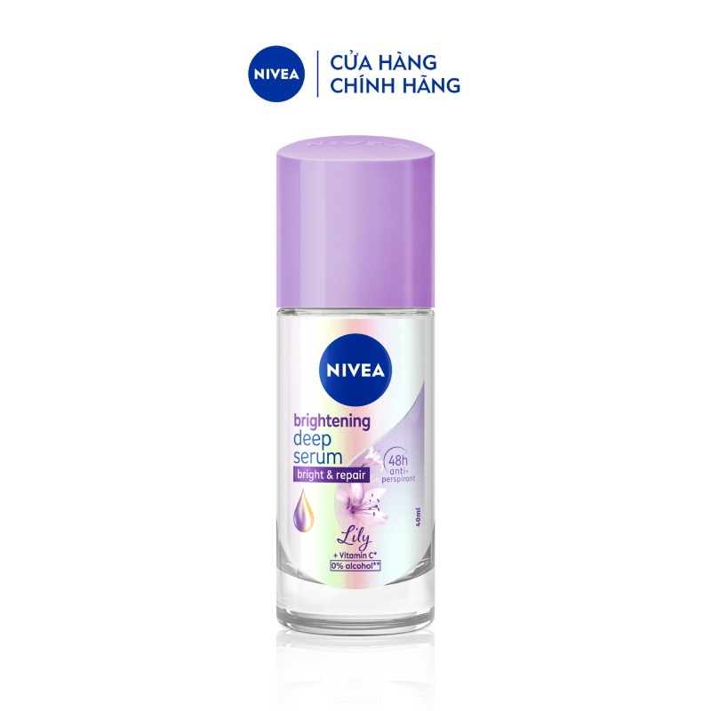 Lăn Ngăn Mùi Nivea Serum Trắng Mịn Hương Hoa Lily (40ml) 85310