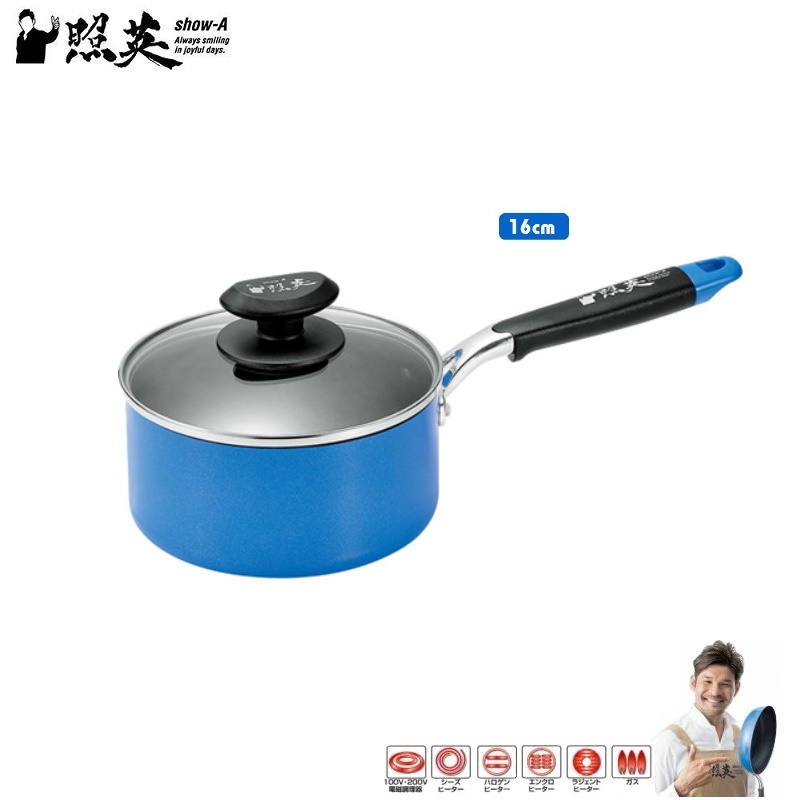 Nồi quấy bột chống dính cao cấp dùng cho bếp từ Show-A - Size 16cm nội địa Nhật Bản