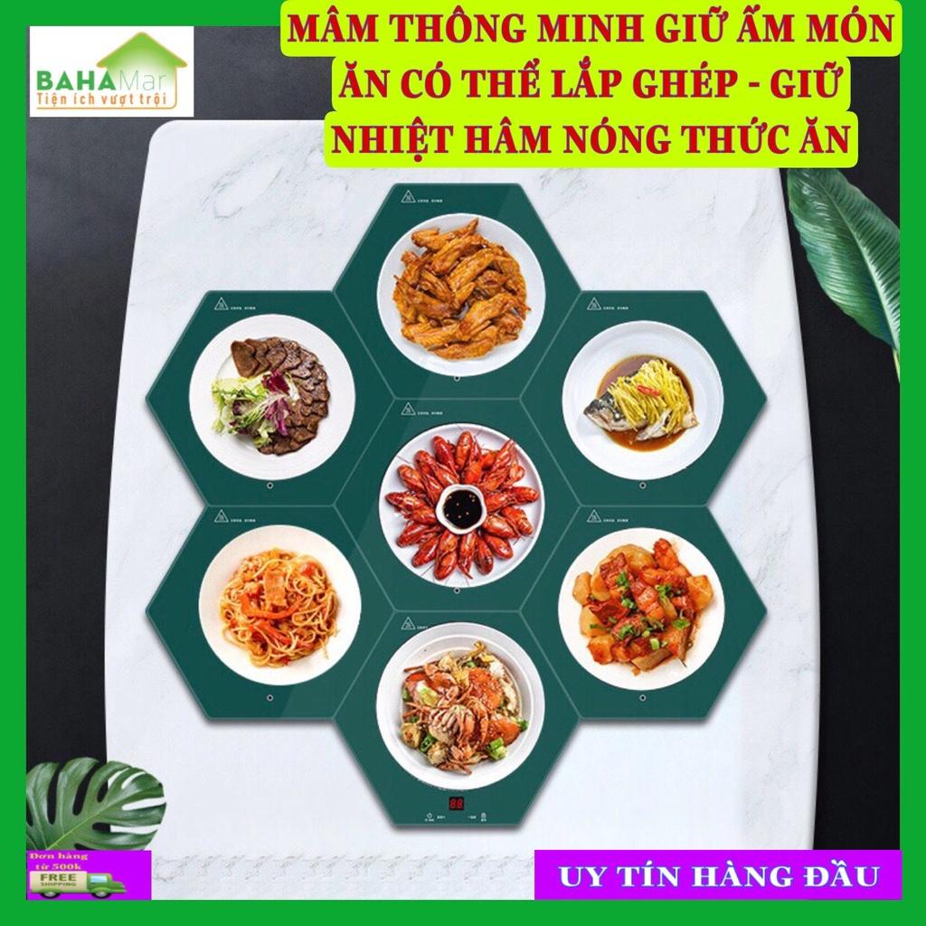 MÂM THÔNG MINH GIỮ ẤM MÓN ĂN CÓ THỂ LẮP GHÉP - GIỮ NHIỆT HÂM NÓNG THỨC ĂN "BAHAMAR" mâm 7 được thiết kế dạng ghép nối